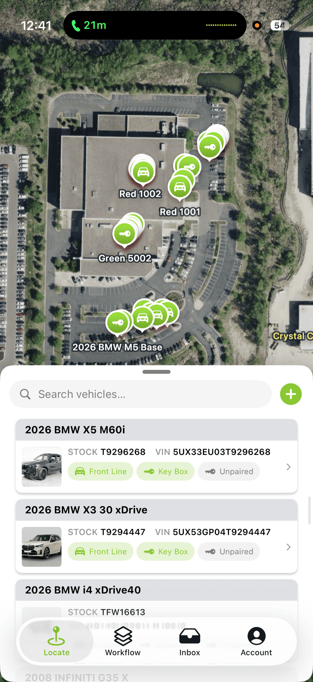 MDD Locate mobile app showing a key's exact location
