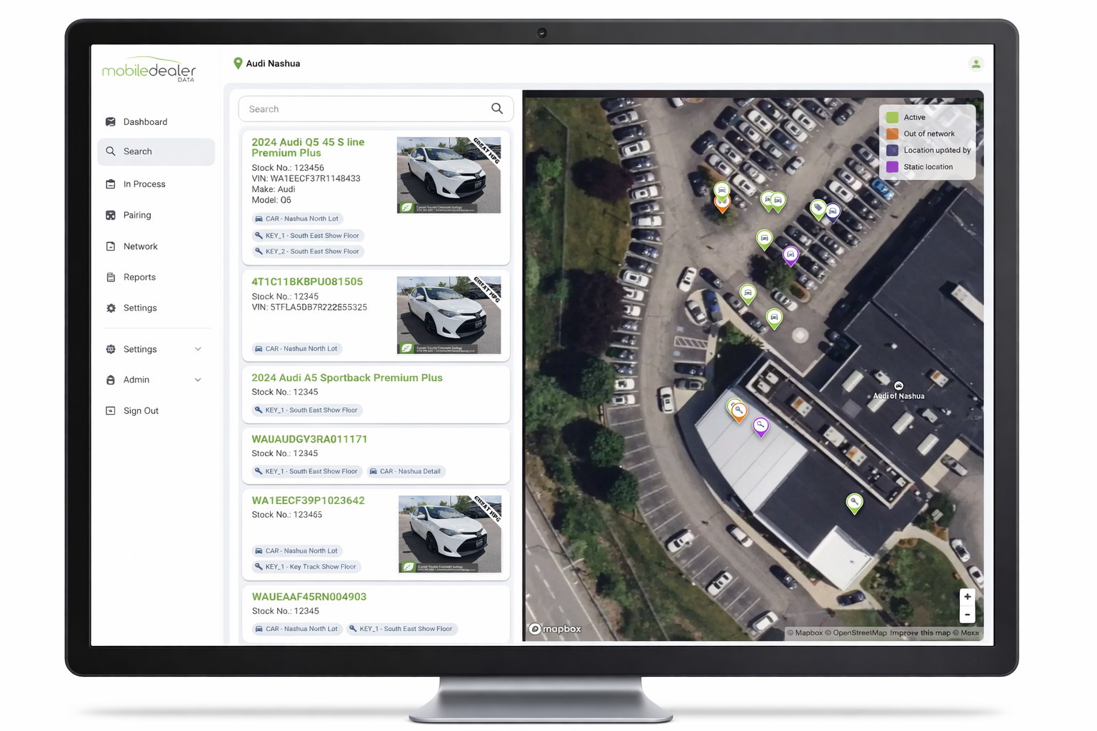 Audi Nashua dealership management interface
