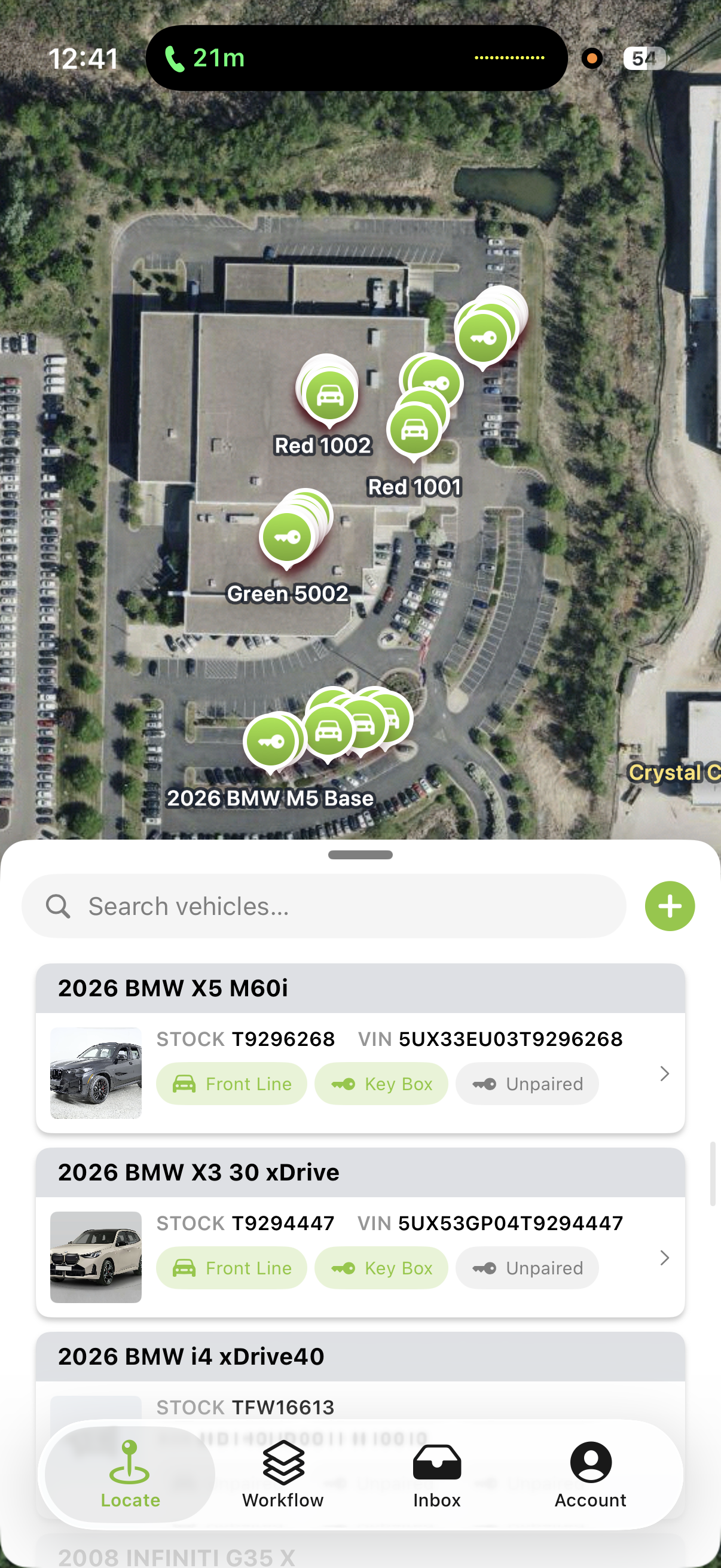 MDD Locate mobile app showing a key's exact location